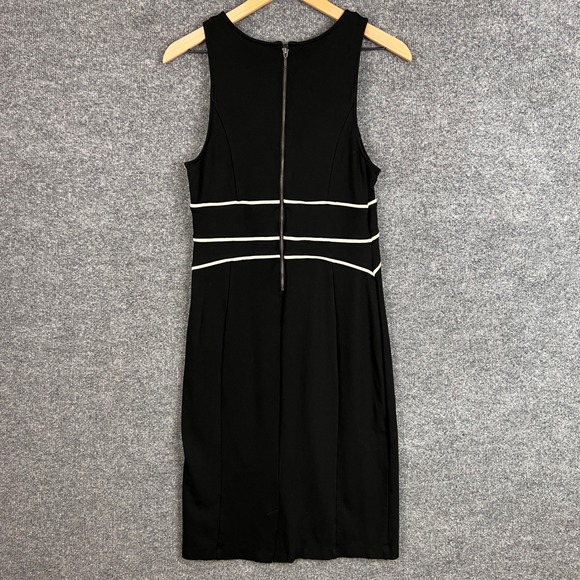 Maeve Black Sleeveless Sheath Dress With White Piping Detail‎ Size US 10 - Picture 2 of 8